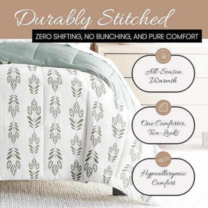 Linen Market Reversible Twin Size Comforter Set (2 Piece) - Bring Luxury Home with Our Soft and Lightweight Down Alternative Comforter Twin Set - This Includes Your Twin Comforter and 1 Pillow Sham