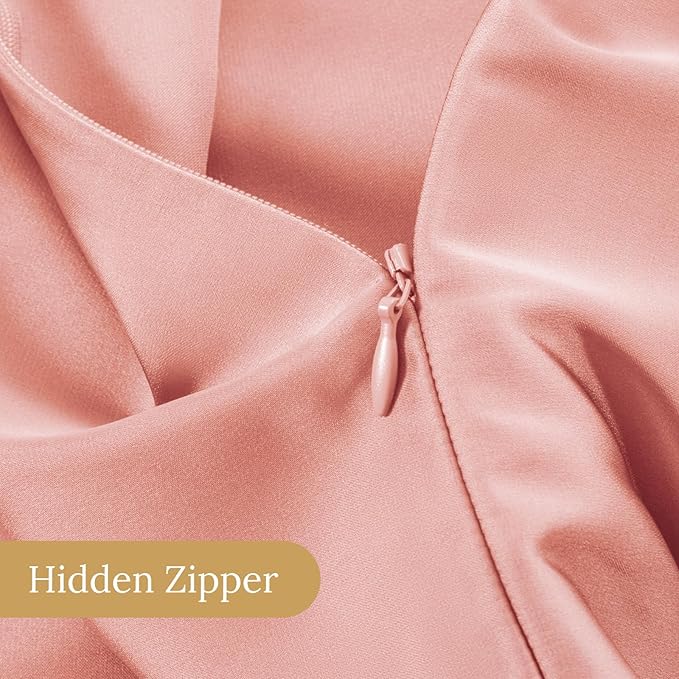 INFIIXSO Mulberry Silk Pillowcase for Hair and Skin, Silk Pillow Cases Standard Size with Hidden Zipper 20"x26", Extraordinary Smooth and Soft Cooling Pillow Cases for Hot Sleepers(Blush Pink, 1 Pack)