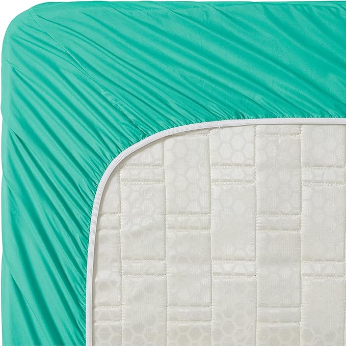 Clara Clark Bed Sheets, Premier 1800 Series 4 Piece Bed Sheet Set, Deep Pocket, Wrinkle, Fade, Stain Resistant, Luxury Soft Bedding Sheets & Pillowcases, King, Mint Green