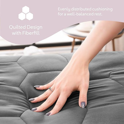 Hearth & Harbor 2 Pack Twin XL Size Quilted Fitted Mattress Pad Cover, 100% Waterproof Mattress Protectors, College Dorm Room Essentials, Deep Pocket Fitted Mattress Cover 8" - 21", Gray