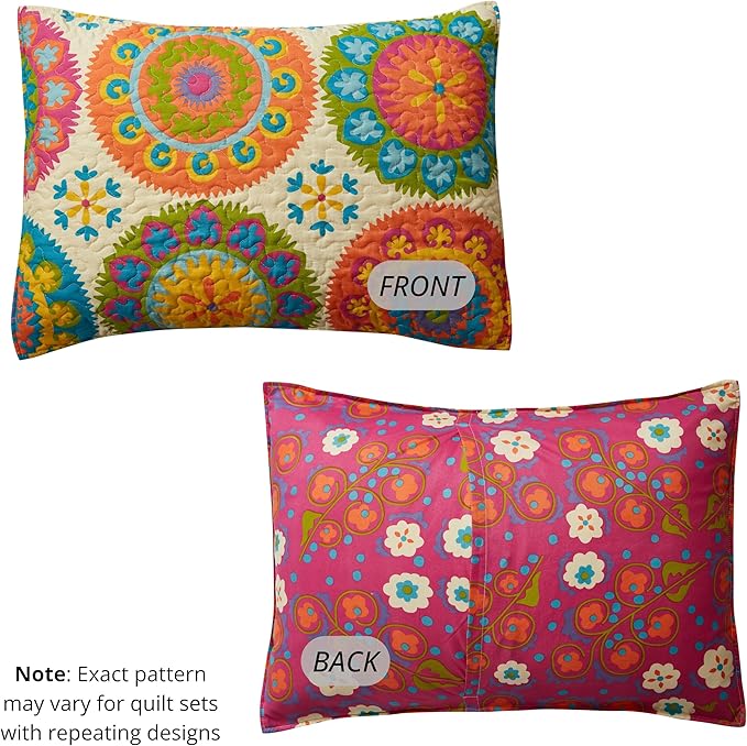 Virah Bella Duke Imports 3-Piece Suri Quilt Set, Multi, King