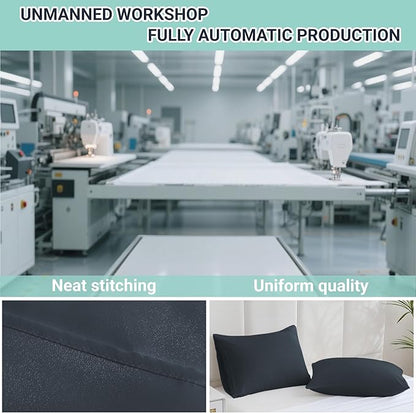 ZPECC Pillow Cases Standard Size Set of 12, 20x26 Envelope Closure Pillowcases, Soft Plain Brushed Microfiber Covers Hypoallergenic Breathable, Black