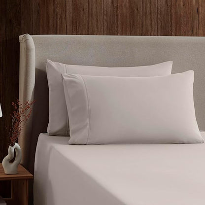 Nestl King Sheet Set - Luxury 1800 Ultra-Soft Microfiber King Bed Sheets - Double Brushed - Deep Pockets - Easy Fit - 4 Piece Set - Bedding Sheets & Pillowcases (King, Linen)