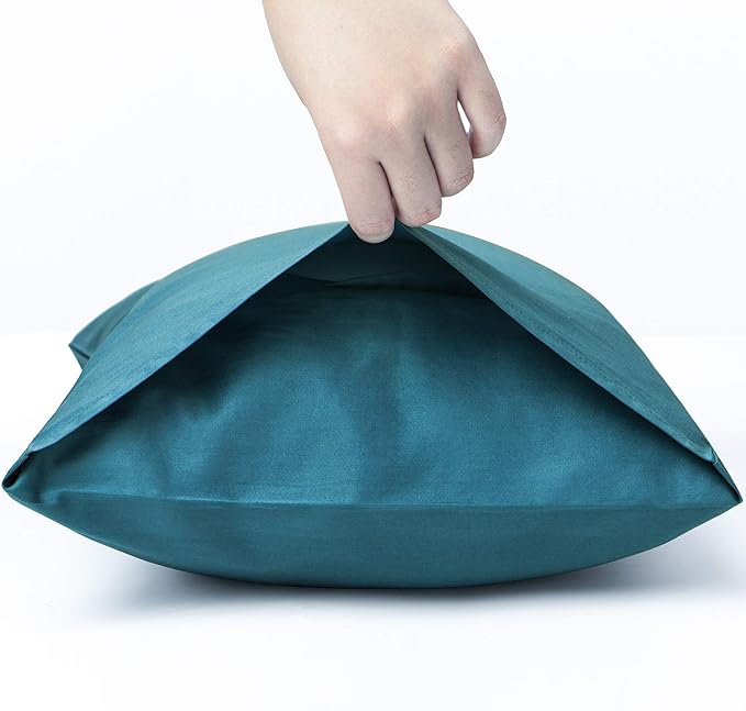 NTBAY Egyptian Cotton Queen Pillowcases - Set of 2, 500 Thread Count Cotton Pillowcases - Soft and Breathable Envelope Closure Pillow Cases - 20x30 Pillow Covers for Bed, Slate Blue
