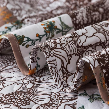 BEDIFANY Cotton Filling Queen Quilt Set - Reversible Farmhouse Bedspreads Queen Size with 2 Pillow Shams - Lightweight Queen Size Quilt Bedding Sets, 3 Pieces (90 x 98 inch)