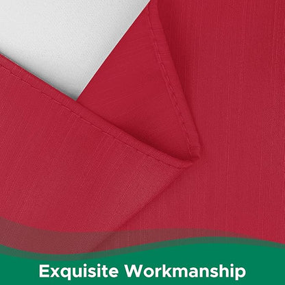 Biscaynebay Wrap Around Bed Skirts for Twin & Twin XL Beds 15" Drop, Red Adjustable Elastic Dust Ruffles Easy Fit Wrinkle & Fade Resistant Silky Luxurious Fabric Machine Washable