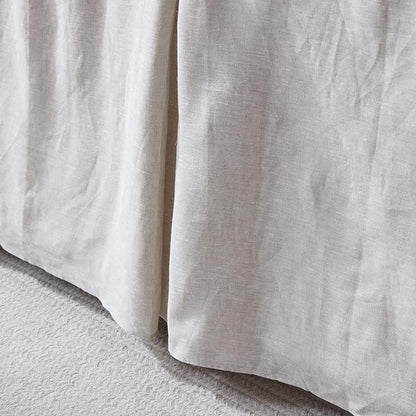 Simple&Opulence Premium Linen Bed Skirt Basic Style 18 inch Tailored Drop Dust Proof Easy Fit Breathable (18'' Basic-Linen, Twin)