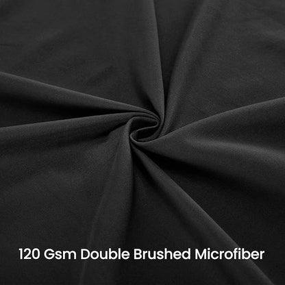 SLEEP ZONE Ruffled Bed Skirts King Size, Anti-Static Bedskirt Dust Ruffles with 15 inches Tailored Drop, Easy Fit, Fade Resistant, Black, King