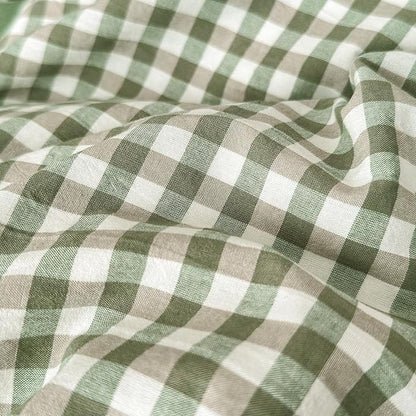 LifeTB Twin XL Comforter Set Green Gingham Comforter for Men Boys Geometric Plaid Comforter Set Grid Checkered Pattern Comforter with 2 Pillowcases Fluffy Soft Plaid Gingham Bedding Set Twin XL