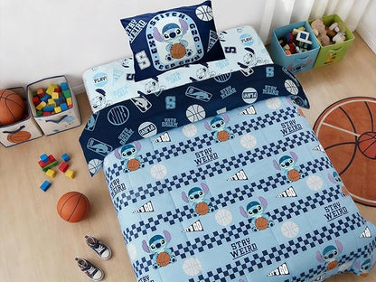 Northwest Disney Lilo & Stitch Twin Comforter Set, Reversible Design Ultra Soft Fade Resistant Microfiber Kids Bedding Set, Officially Licensed | Reversible Design, Ultra Soft, Fade Resistant, Microfiber, Kids Bedding, Officially Licensed