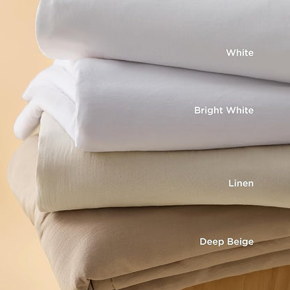 Bedsure Light Brown Duvet Cover King Size - 3 Pieces Prewashed Cotton-Like Extra Soft Bedding Set, Includes 1 Duvet Cover 104x90 Inches with Zipper Closure & 2 Pillow Shams, Comforter Not Included