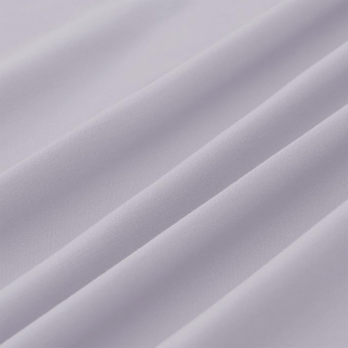 Modern Threads Soft Microfiber Solid Sheets - Luxurious Microfiber Bed Sheets - Includes Flat Sheet, Fitted Sheet with Deep Pockets, & Pillowcases Lilac Marble Twin