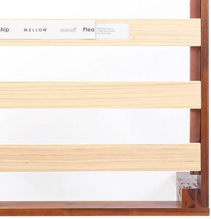 Mellow Naturalista Classic 12-Inch Solid Wood Platform Bed | Wooden Slats, No Box Spring Needed, Easy Assembly | Twin, Cherry