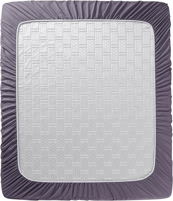 Clara Clark RV Short Queen Sheets - Hotel Luxury 6 Piece Bed Sheets for Short Queen Size Bed - Soft Bedding Sheets & Pillowcases, Fits Low Mattress up to 10 inch deep. Short Queen, Grayish Purple