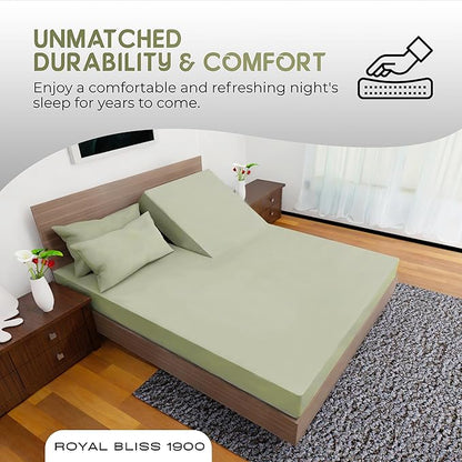 Top Split California King - 4 Pcs Set - Cal King Split Top Deep Pocket Sheet Set - Split Top California King Sheets Sets for Adjustable Bed - Double Brushed Microfiber (Sage)