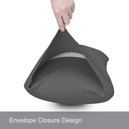 2-Pack Stretch Pillow Cases - Jersey Knit & Ultra Soft Envelope Closure Pillowcases T-Shirt Like Microfiber Blend - Suitable for 20x36/20x40 King Size Set of 2, Hemp Gray