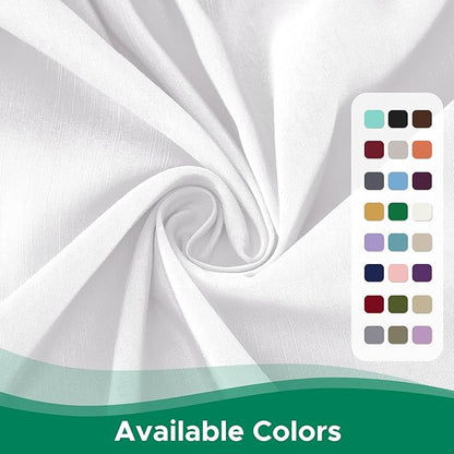 Biscaynebay Wrap Around Bed Skirts for King & Cal King Beds 14" Drop, White Adjustable Elastic Dust Ruffles Easy Fit Wrinkle Resistant Silky Luxurious Fabric Machine Washable