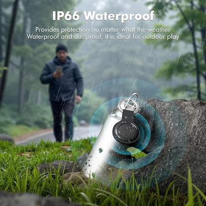 Bluetooth Tracker 4-Pack Smart Tag for Android & Samsung | IP66 Waterproof,100db, Item Finder for Keys, Wallet, Luggage. Works with Google Find Hub(White)