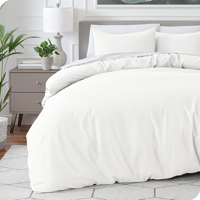 Bare Home Bedding Duvet Cover Oversized King - Premium 1800 Super Soft Collection - Lightweight, Cooling - Soft Breathable Bedding Duvet Cover (Oversized King, Cream)