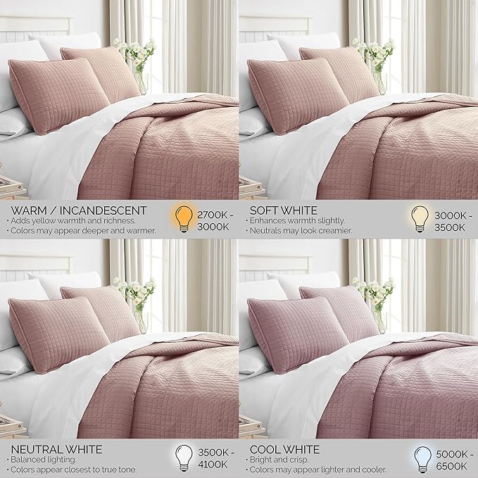 Southshore Fine Living, Inc. Full/Queen Quilt Set, Full Size Quilts with 2 Matching Pillow Shams, Lightweight Quilt Coverlet, Lightweight, Easy Care Machine Washable Queen Size Bedspread, Lavender