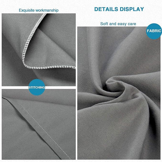 FLXXIE Pillow Cases Standard Size, Soft Microfiber Pillow Covers with Envelope Closure, Wrinkle, Stain Resistant Pillowcases, 2 Piece Set, 20x26, Dark Grey