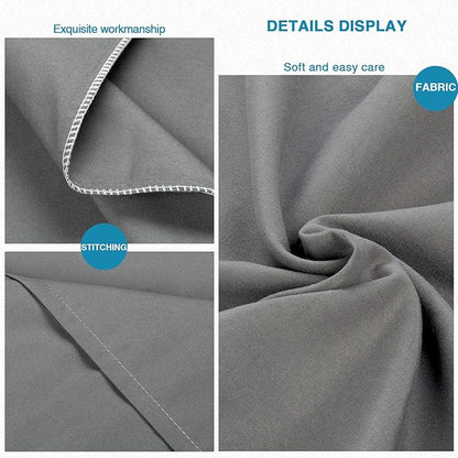 FLXXIE King Pillow Cases Set of 2, Soft Microfiber Pillow Covers with Envelope Closure, Wrinkle, Fade and Stain Resistant Pillowcases, 20x36, Dark Grey