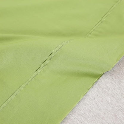 WINLIFE King Size Pillowcases Set of 2, 100% Cotton King Pillow Cases, 20×36 inches, Soft and Breathable Pillow Case Envelope, Apple Green