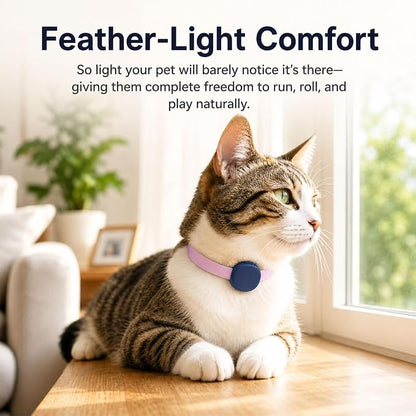 Cat Collar Holder Case for Life360 Tile Sticker 2024 (Smallest Tracker) | Lightweight, Ultra-Durable Anti-Lost Silicone Protective Cover for Pet Accessories, Fits 0.43-0.85" Width, 2-Pack Dark Blue
