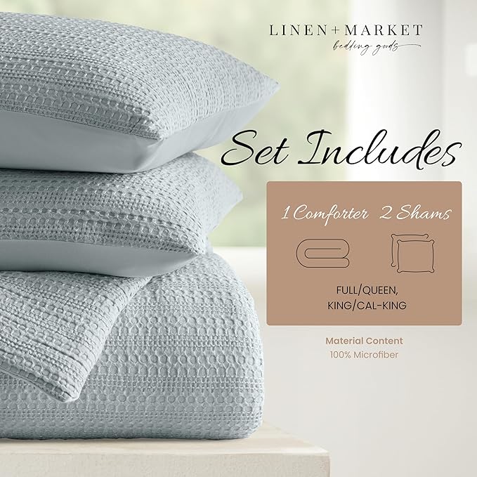 Linen Market Queen Comforter Set (3 Piece) - Bring Luxury Home with Our Soft and Lightweight Down Alternative Comforters Queen Size - This Queen Bed Set Includes Your Comforter and 2 Pillow Shams