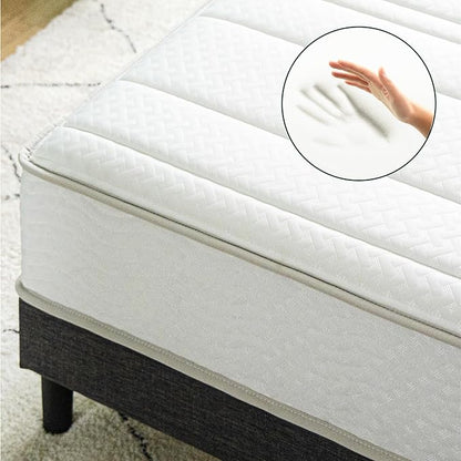 Zinus 10 Inch Foam and Spring Hybrid Mattress [New Version], Full, Fiberglass Free, Medium Firmness, Durable Support, Certified Safe Foams & Fabric, Mattress in A Box