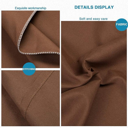 FLXXIE Pillow Cases Queen, Soft Microfiber Pillow Covers with Envelope Closure, Wrinkle Resistant Pillowcases, 2 Piece Set, 20x30, Brown