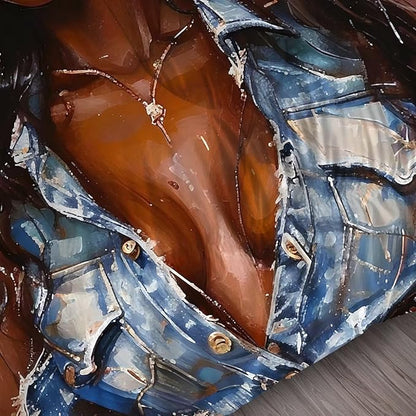Girls Comforter Set King: Western Bedding for Cowboys Women Girls African American Bed Bedroom Dorm Fashion Quilt 1 Comforter + 2 Pillow Cases