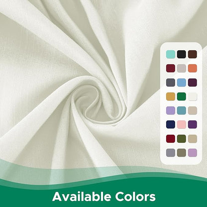 Biscaynebay Wrap Around Bed Skirts for Twin & Twin XL Beds 21" Long Drop, Ivory Adjustable Elastic Dust Ruffles Easy Fit Wrinkle Resistant Silky Luxurious Fabric Machine Washable