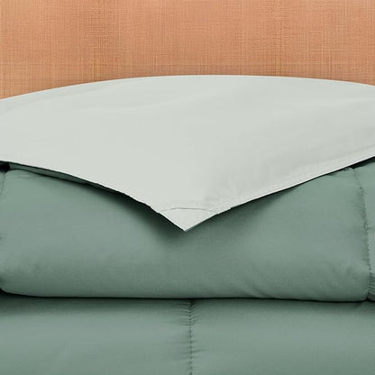 Modern Threads Down Alternative Reversible Comforter Ivory/Sage Green Queen