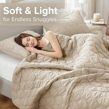 Comfort Spaces King Quilt Set Modern Reversible Ogee Coverlet King Bedding Set Cozy Quilted Winter Layer, All Season Lightweight Soft King Size Quilt, Kienna, Cal King Beige 3 Piece