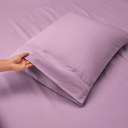 Hearth & Harbor Extra Deep Pocket Sheets - Fits Mattress 18-24 Inches Deep - Extra Deep Pocket Twin Sheets Sets - 4 Piece Twin Size - Lavender Dream