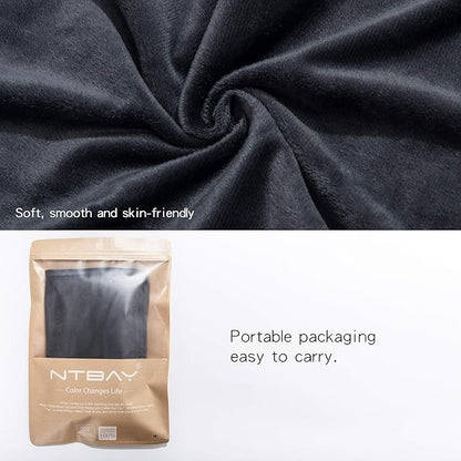 NTBAY 1 Pack Zippered Velvet Body Pillow Cover, Super Soft and Cozy Luxury Fuzzy Flannel 20x54 Long Pillowcase with Zipper, 20x54 Inches, Charcoal Grey