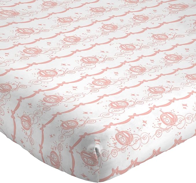 Jay Franco Kids Sheet Set with Fitted, Flat Sheets & Pillow Cover - Ultra-Soft Bedding with Pillowcase for Room Decor, White - Princess Cinderella, 3 Piece Twin