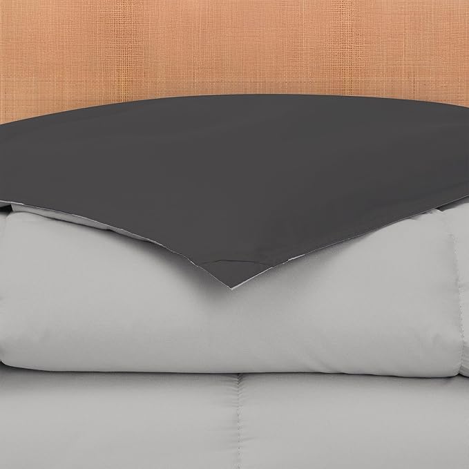 Modern Threads Down Alternative Reversible Comforter Dark Gray/Gray King