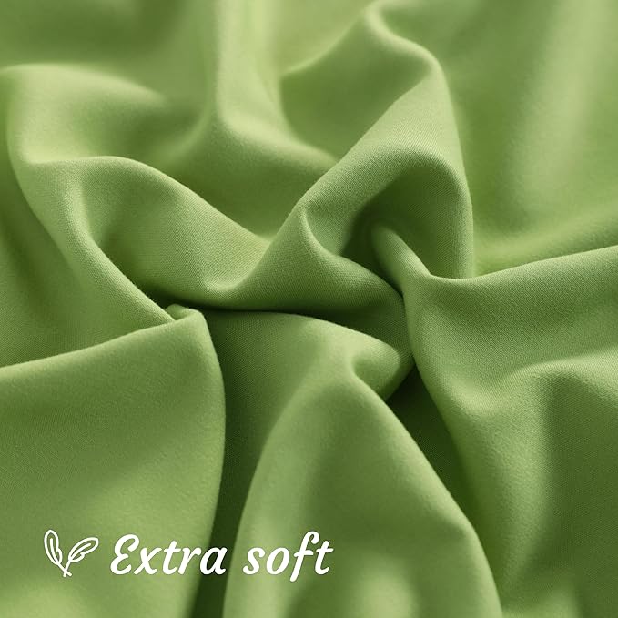 NTBAY Queen Pillow Cases Set of 2, 2 Pack Brushed Microfiber 20x30 Pillow Cases, Soft, Wrinkle, Fade, Stain Resistant Sage Green Pillow Cases with Envelope Closure, 20x30 Inches, Sage Green