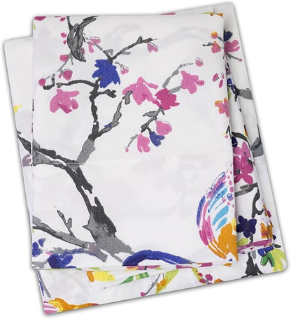 1500 Supreme Collection Extra Soft Botanical Bright Whimsical Watercolor Pattern Sheet Set, Full - Luxury Bed Sheets Set with Deep Pocket Wrinkle Free Bedding, Printed Pattern, Full