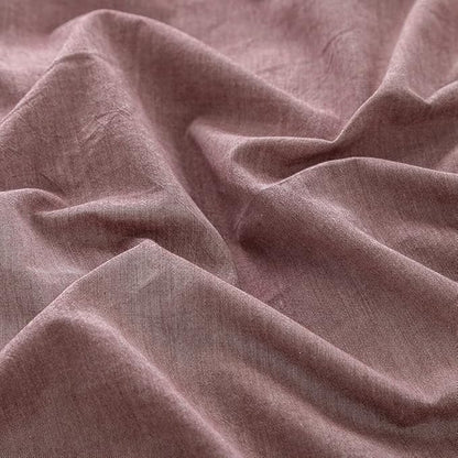 FACE TWO FACE Bedding Duvet Cover Set 3 Pieces 100% Washed Cotton Duvet Cover Linen Like Textured Breathable Durable Soft Comfy (King, Purple Bean Paste)