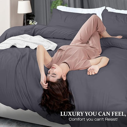 Utopia Bedding Duvet Cover Queen Size - 3 Piece with Zipper Closure - 1 Comforter Cover 90X90 Inches & 2 Pillow Shams 20X26 Inches (White) Comforter Not Included