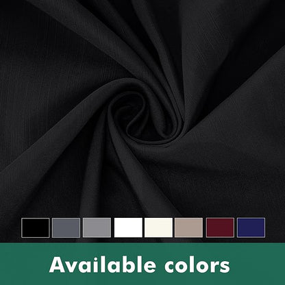 Biscaynebay Wrap Around Bed Skirts with Split Corners for Full Beds 16" Drop, Black Elastic Dust Ruffles Adjustable Easy Fit Wrinkle & Fade Resistant Silky Luxurious Fabric Machine Washable