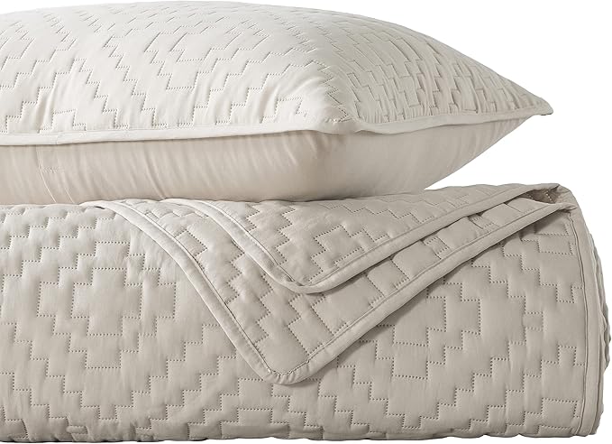 R.SHARE Beige Cream Tan Queen Size Quilt Bedding Sets with Pillow Shams, Boho Lightweight Soft Bedspread Coverlet, Quilted Blanket Thin Comforter Bed Cover for All Season, 3 Pieces, 90x90 inches