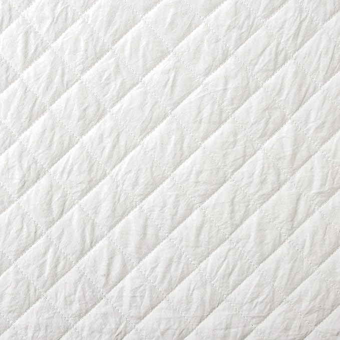 Lush Decor Ava Quilt Diamond Pattern Solid 3 Piece Oversized Bedding Blanket Bedspread Set - Full/Queen - Off-White