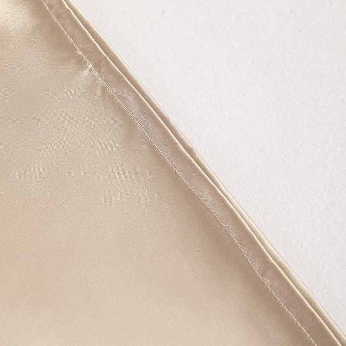 NTBAY 2 Pack Satin King Pillowcases for Hair and Skin, Luxurious and Silky Pillow Cases with Envelope Closure, 20x40 Inches, Taupe