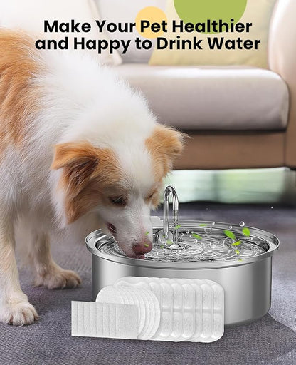 oneisall Replacement 8 Set Filters for PWF-002 7L Dog Water Fountain | Contain 8Sets Filter,Higher Adsorption Efficiency,Wide Compatibility,Dual Pump Protection, Lower Long-term Pet Expenses