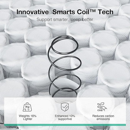 Novilla 10 inch Full Size Mattress, NanoGEL™ Full Mattress with Smarts™ Coil for Motion Isolation & Pressure Relief & Cool Night Sleep, Medium Firm Hybrid Mattresses in a Box, CertiPUR-US Certified