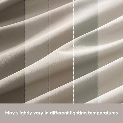 Nestl King Sheet Set - Luxury 1800 Ultra-Soft Microfiber King Bed Sheets - Double Brushed - Deep Pockets - Easy Fit - 4 Piece Set - Bedding Sheets & Pillowcases (King, Beige Cream)